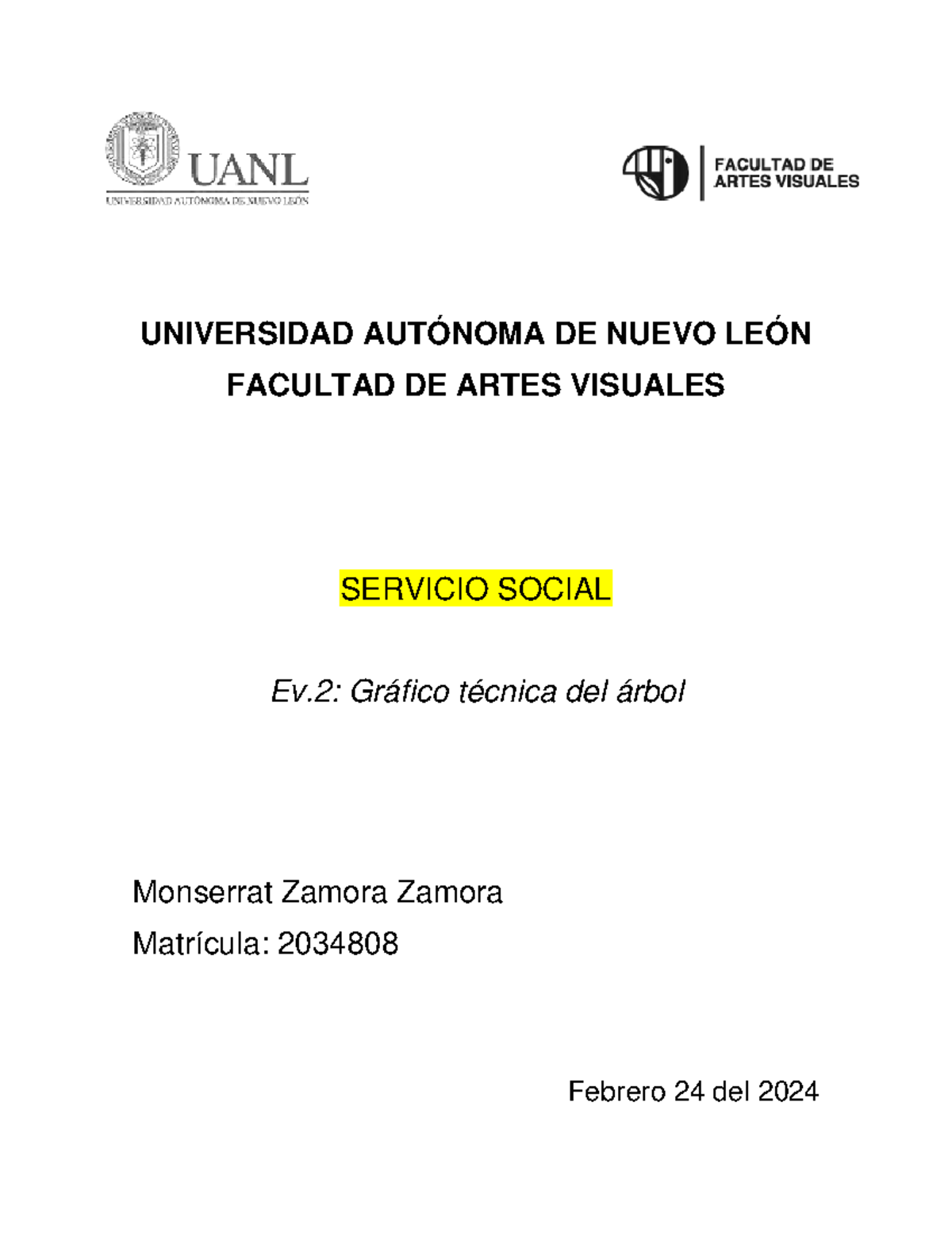 Evidencia 2 de servicio social - UNIVERSIDAD AUTÓNOMA DE NUEVO LEÓN ...