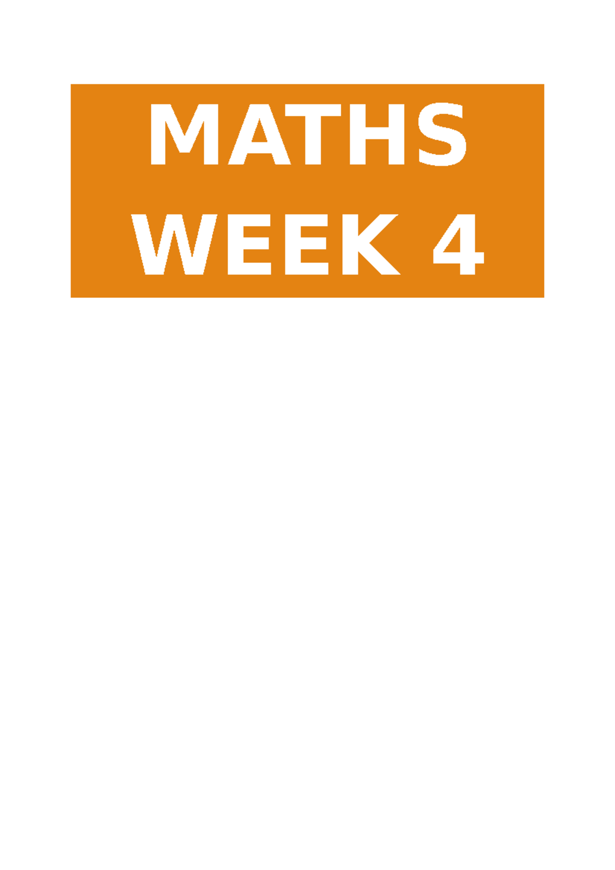 Week 1,2,3,4,7 notes on lecture material - MATHS WEEK 4 EINGENVECTORS ...