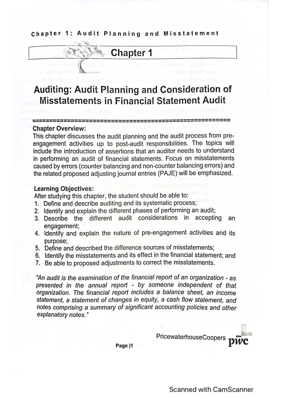 Chapter 1 Auditing 1 - Intermediate Accounting 1 - Studocu