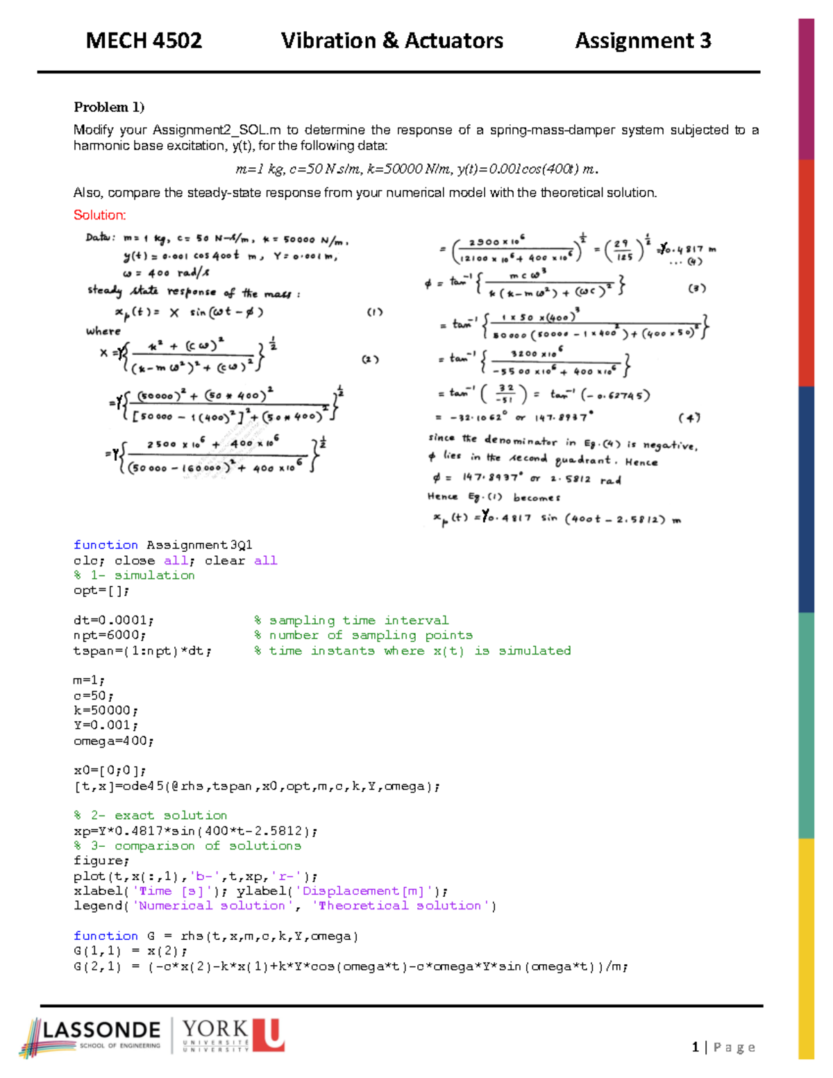 Assignment 3 F Sol Problem Modify Your Assignment2 Sol To Determine The Studocu