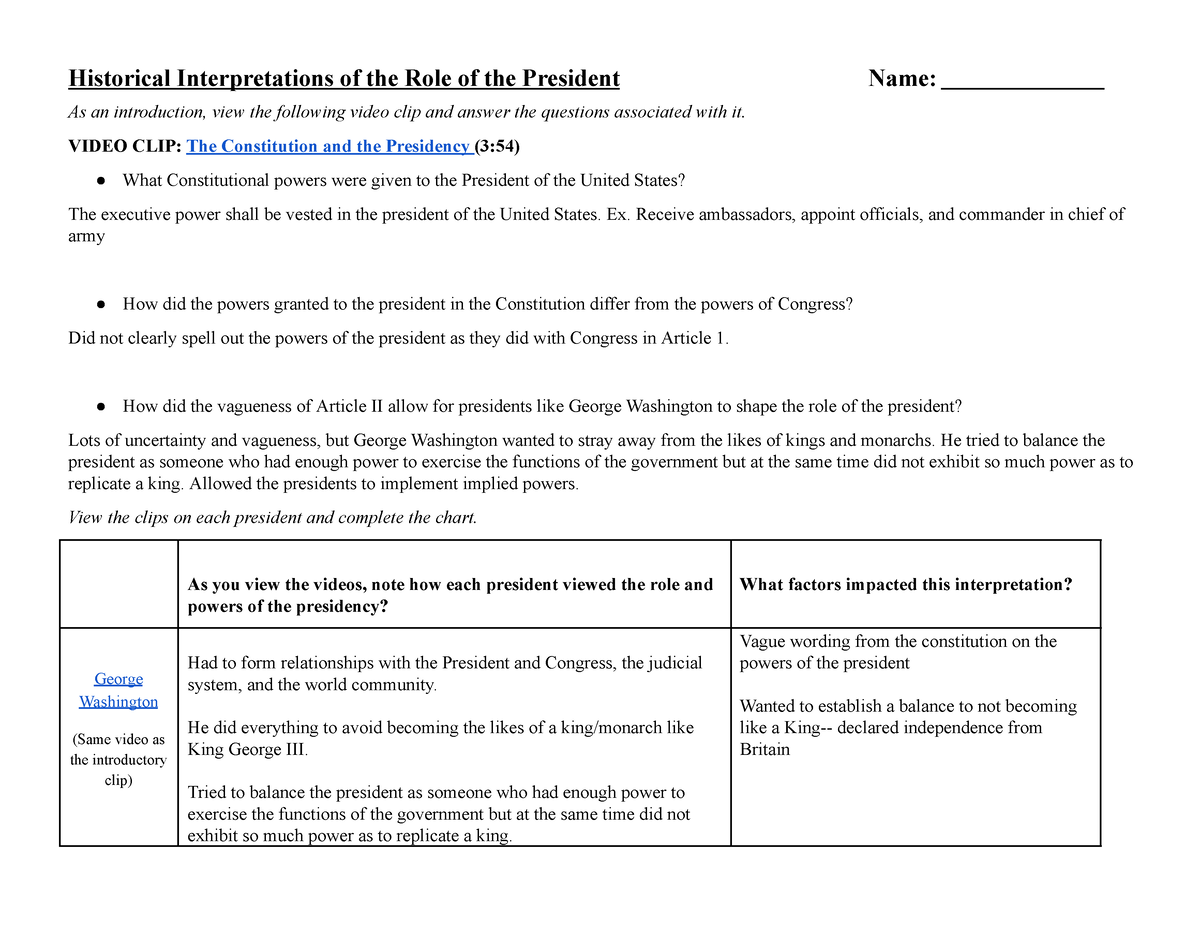 historical-interpretations-of-the-role-of-the-president-video-clip