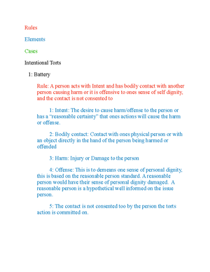 Torts - outline - LAW PREVIEW a BARBRI company CASE BRIEF Brown v ...