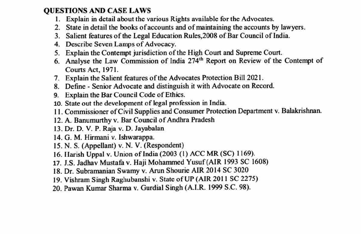 Professional ethics Iam in government law college handled by dr