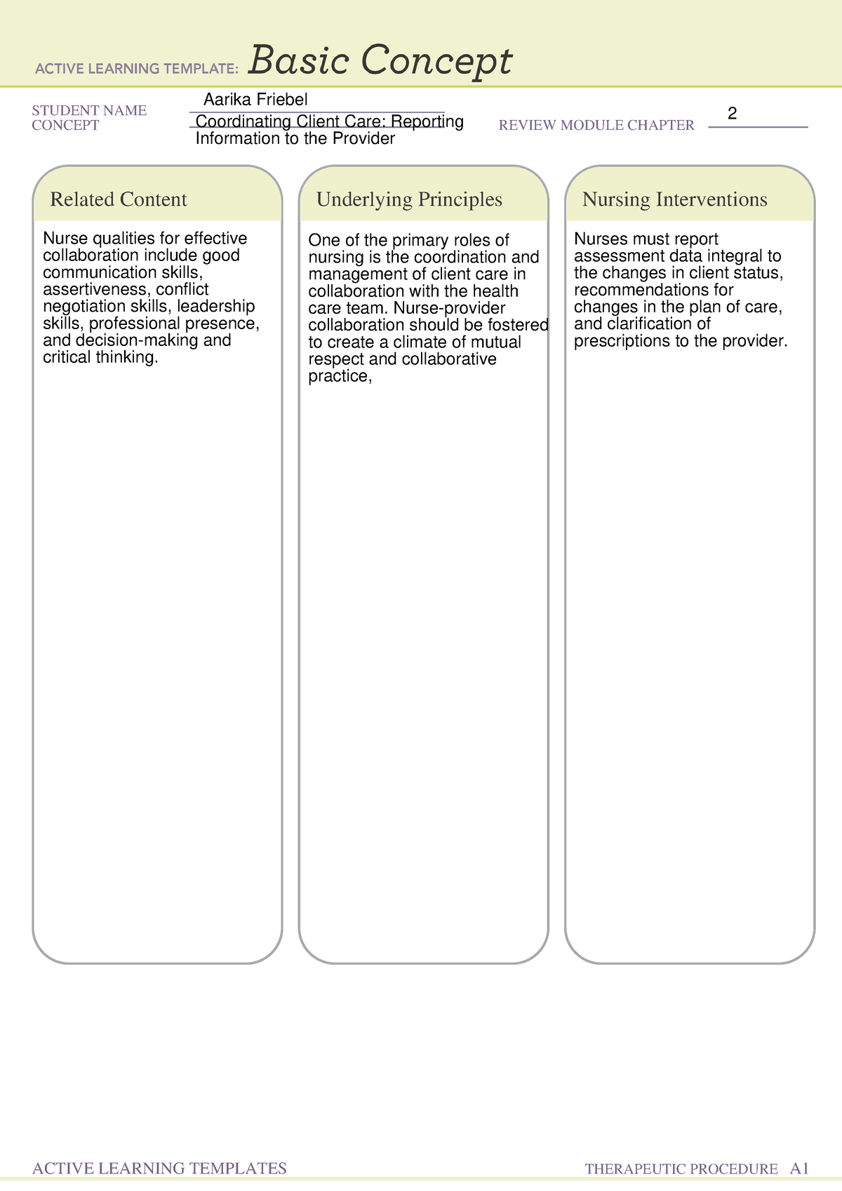 Basic Concept form (17) - STUDENT NAME CONCEPT REVIEW MODULE CHAPTER ...