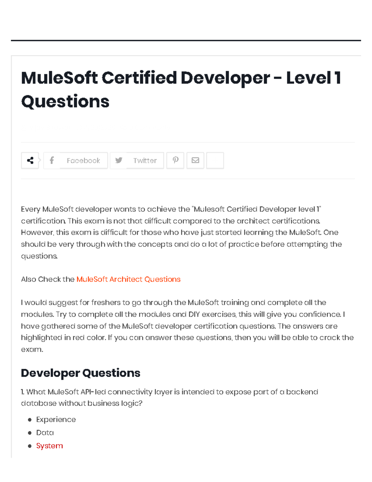 Mule Soft Certified Developer Level 1 Questions !Vijay Bhaskar "4