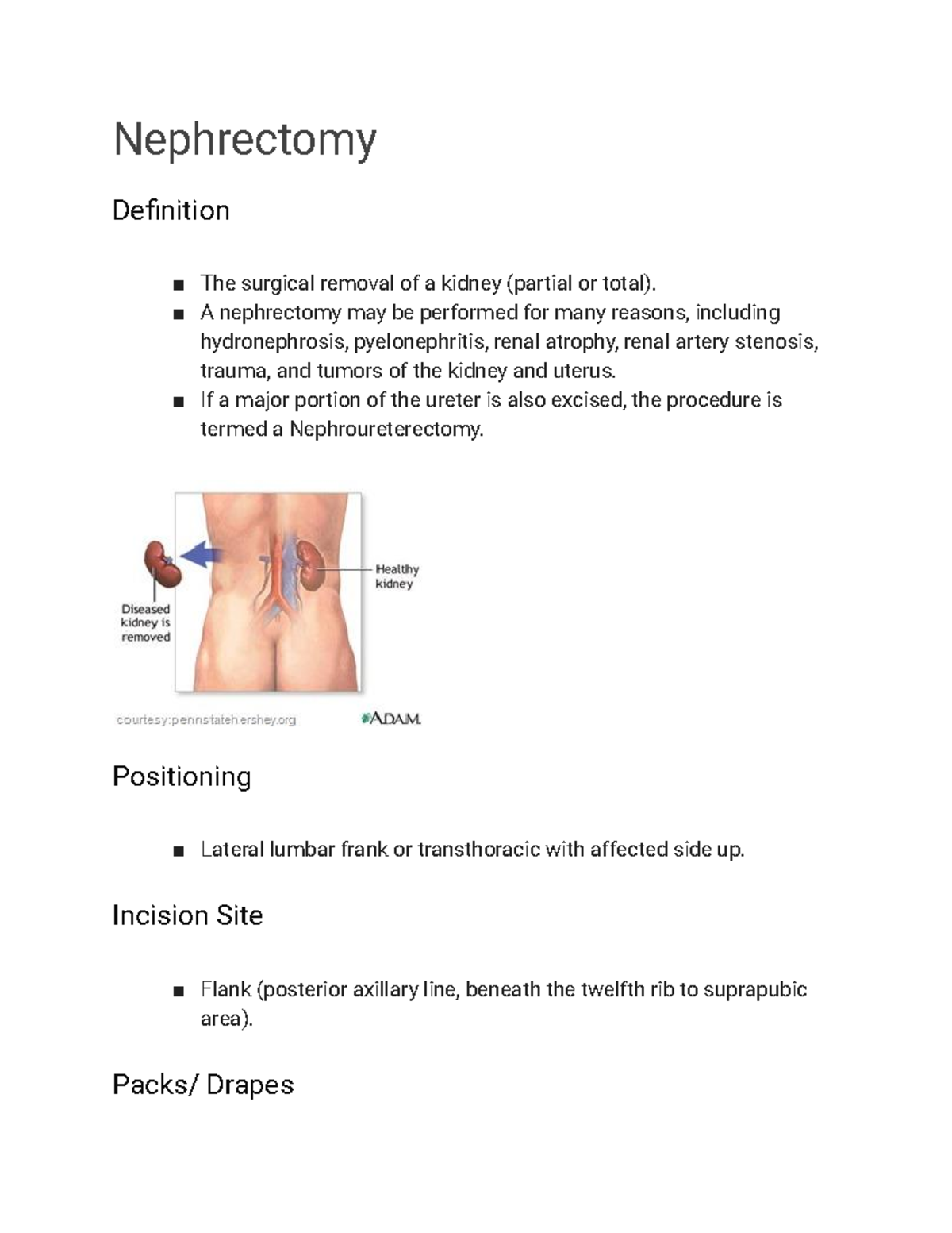 Nephrectomy - carmines - Nephrectomy Definition The surgical removal of ...