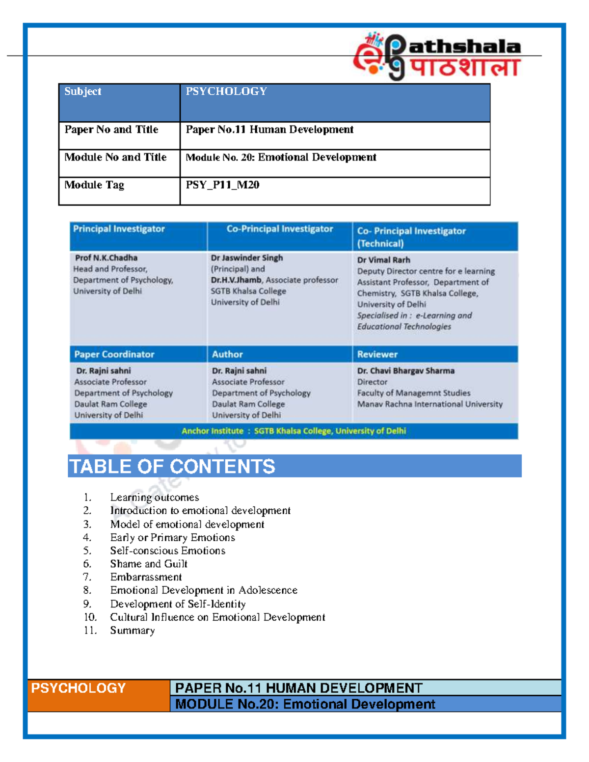 term paper for developmental psychology