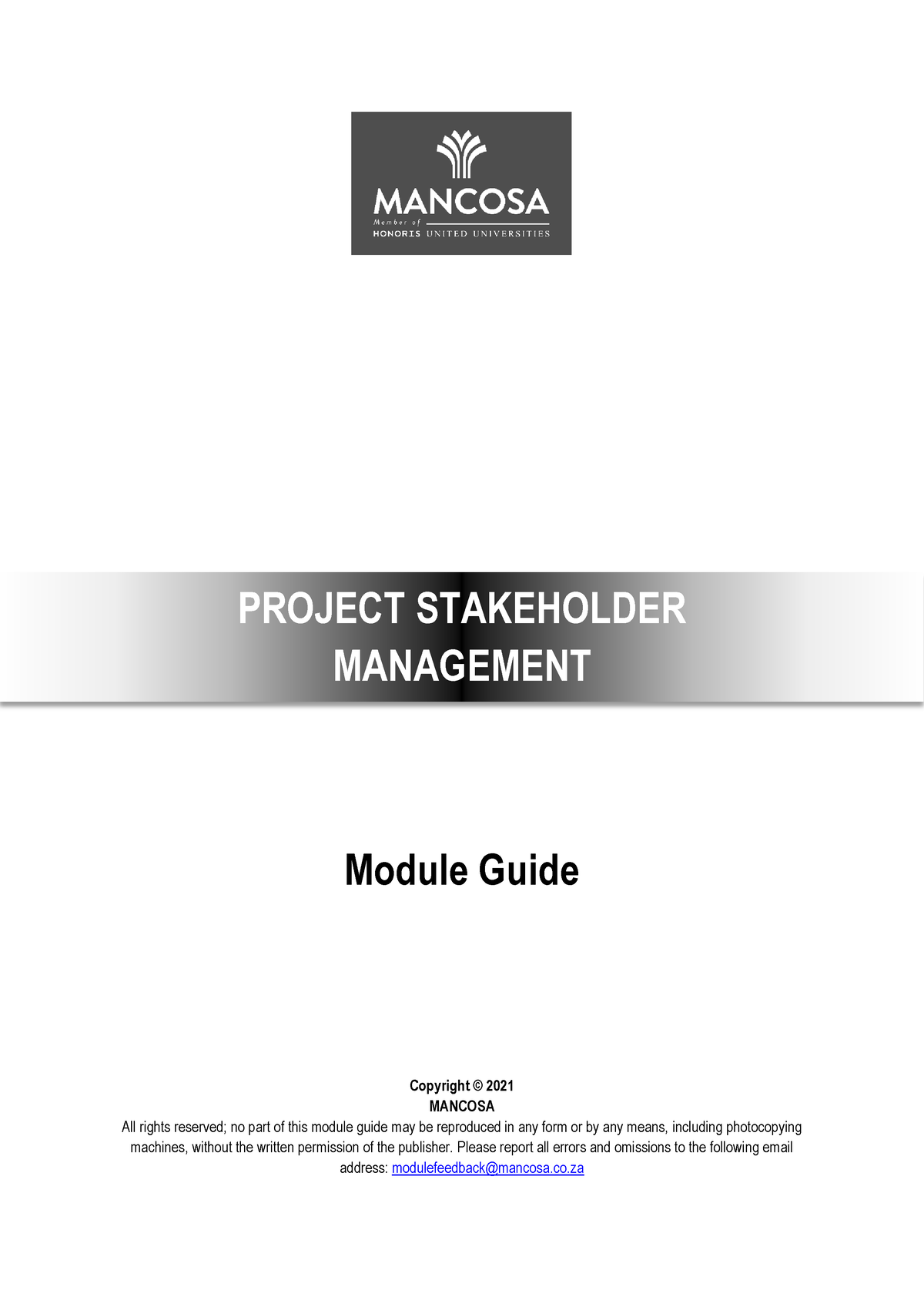 Generic – Project Stakeholder Management - PROJECT STAKEHOLDER ...