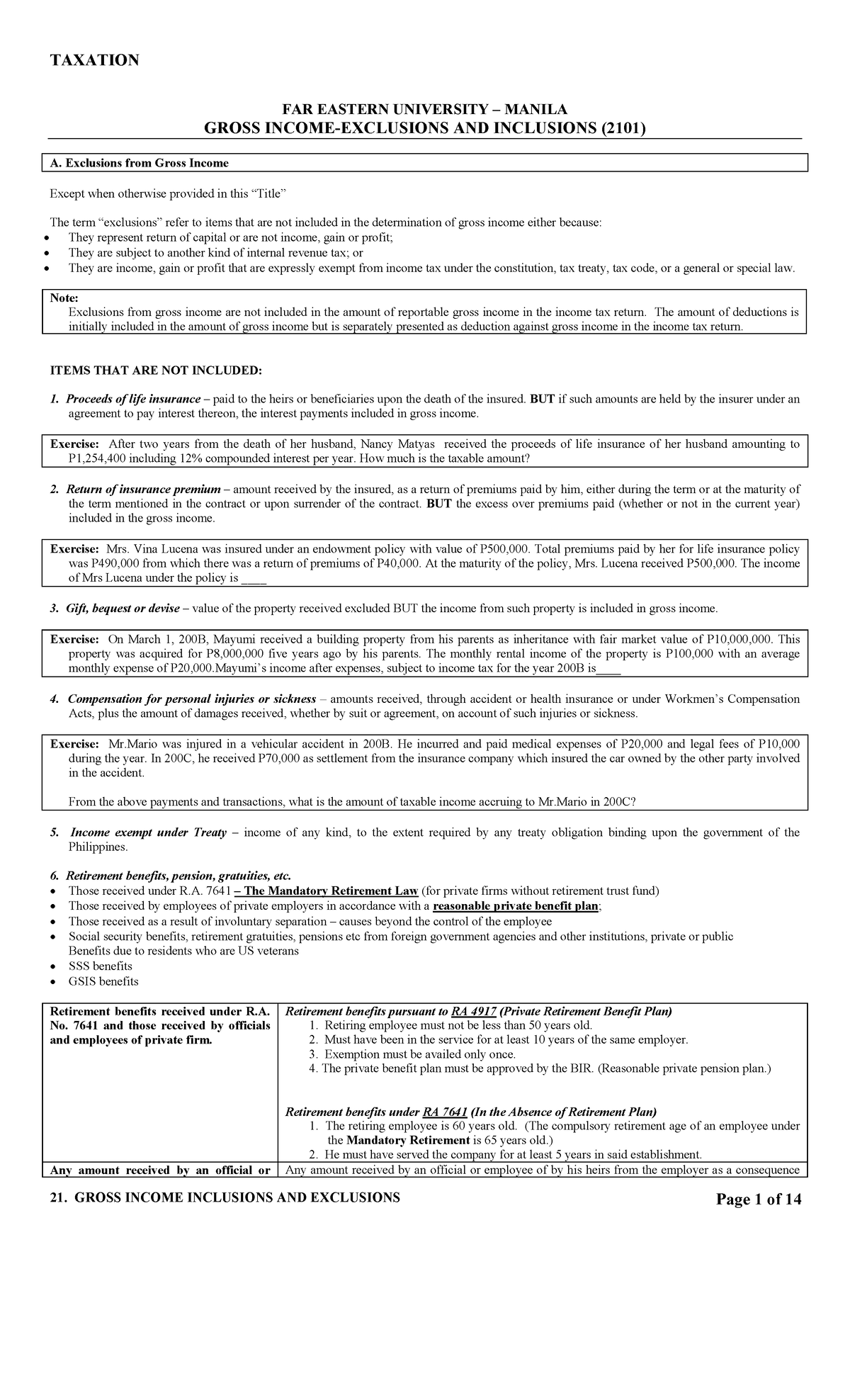 exceptions to assignment of income doctrine