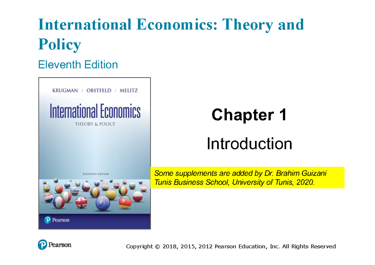 C01 Krugman 11e Guizani - International Economics: Theory and Policy ...