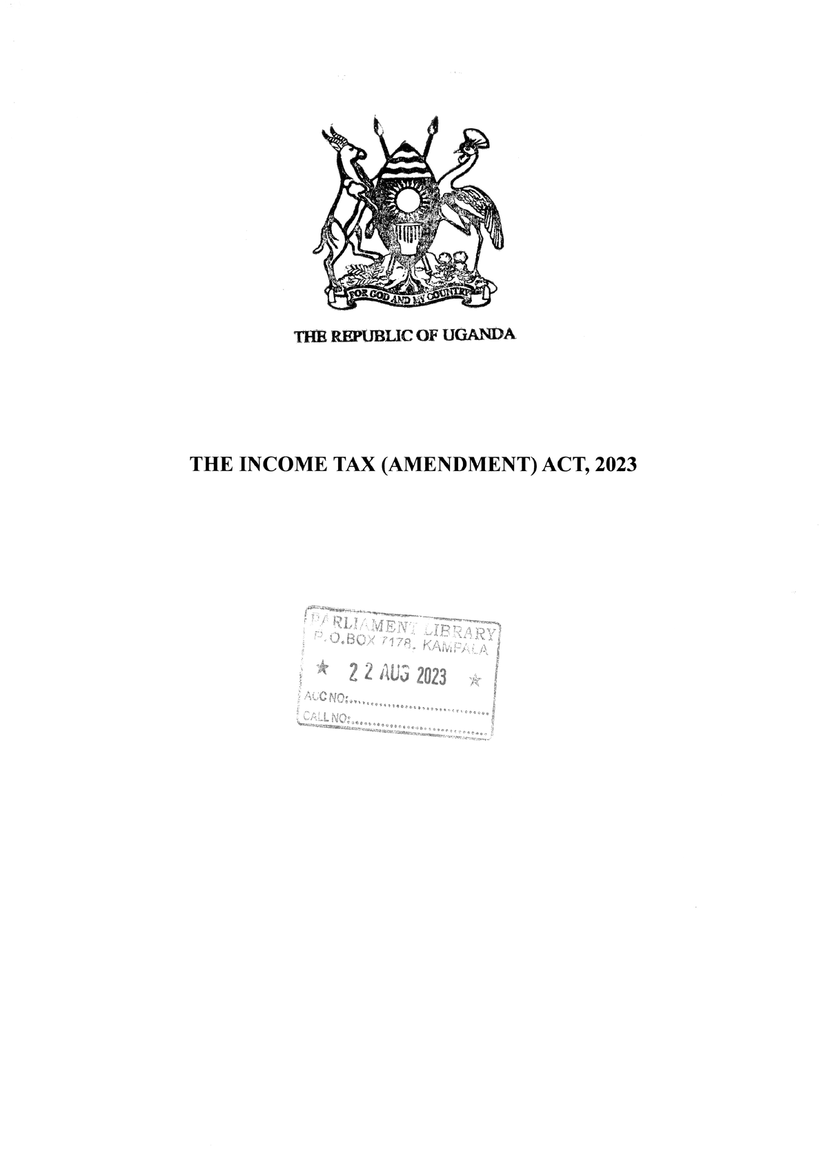 income-tax-amendment-bill-2023-iiib-republic-of-uga-fda-thb