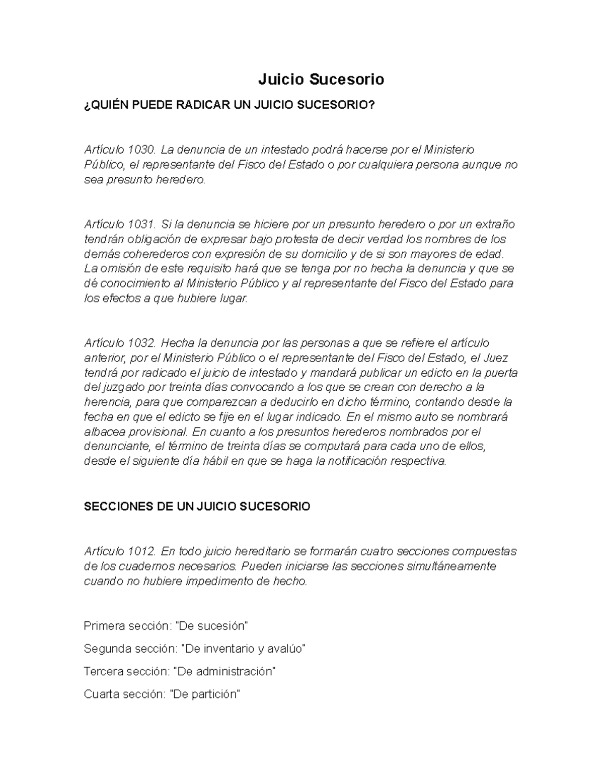 Juicio Sucesorio - Juicio Sucesorio ¿QUIÉN PUEDE RADICAR UN JUICIO ...