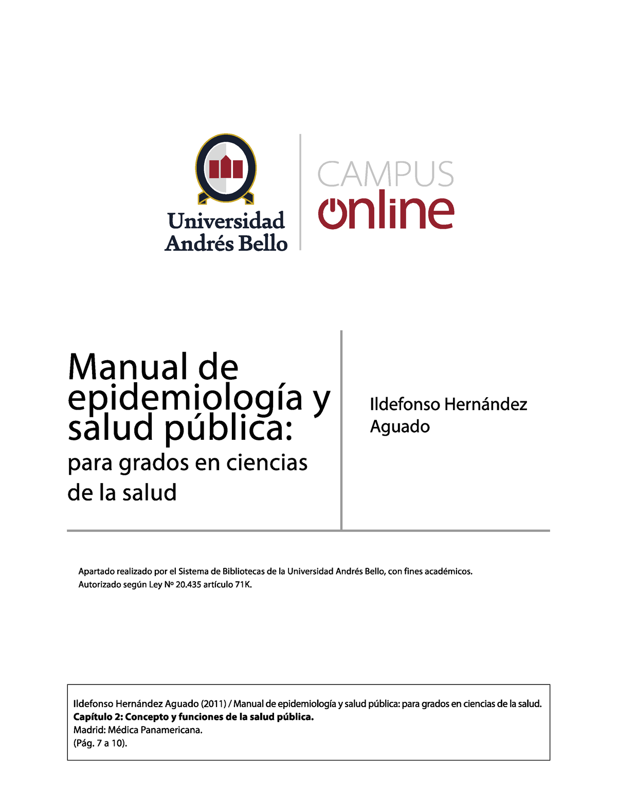 Manual De Epidemiologia Y Salud Publica - Salud Publica I - Studocu