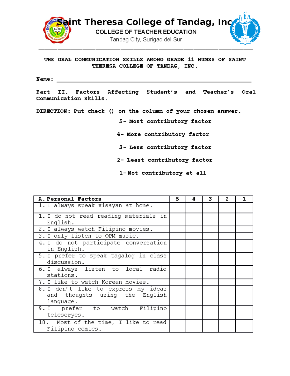 research topic examples for humss students