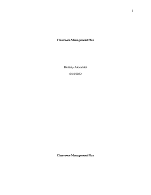 Task 1 D095 - Task 1 D095 - A1. I envision my future class to be a ...