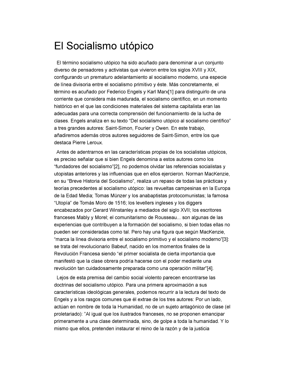 El Socialismo Utópico Auditoria - El Socialismo Utópico El Término ...