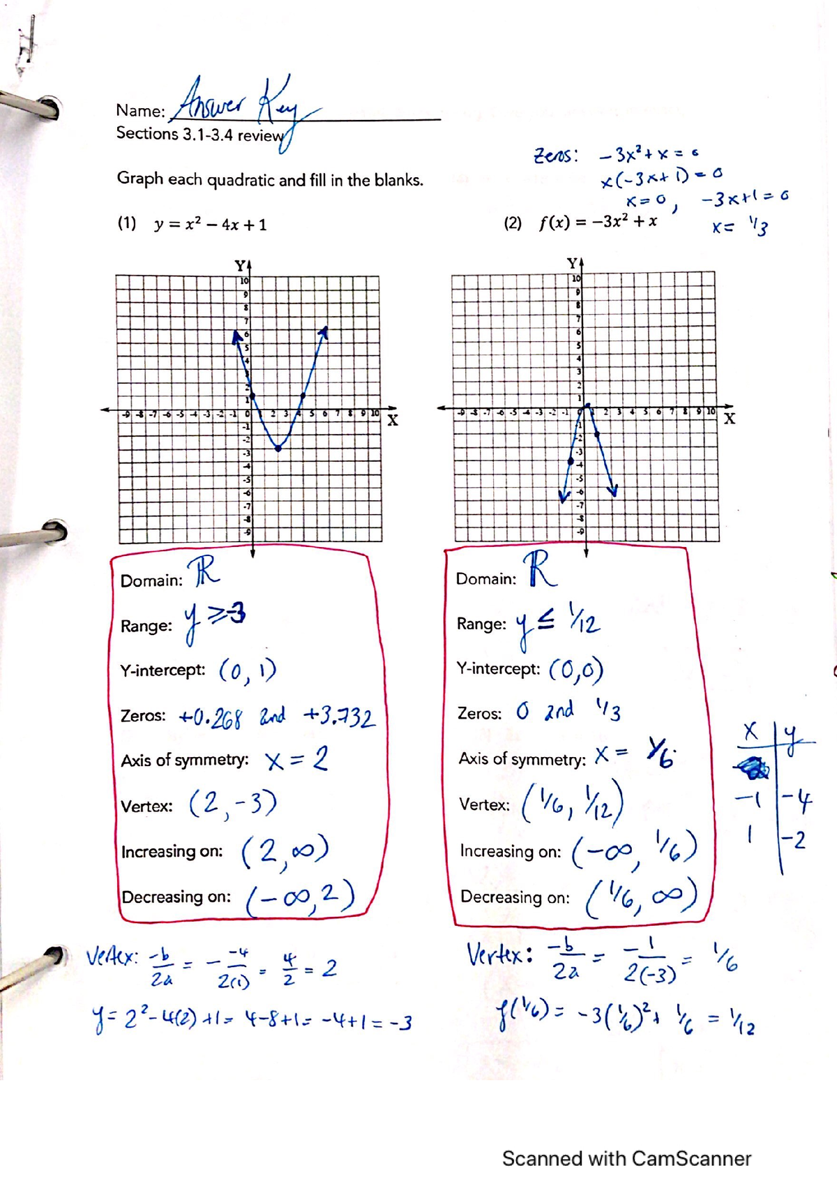 3 - These Are Past Notes That I Had Saved From Highscool - Math 262 