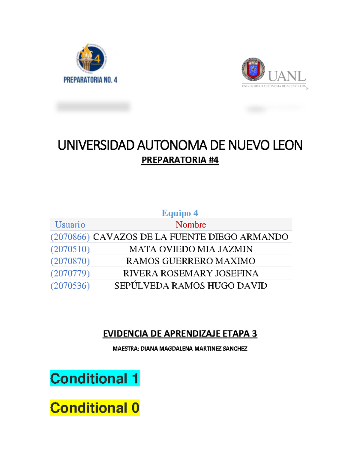 Equipo 4 EV3 Mcmol I - tal cual - UNIVERSIDAD AUTONOMA DE NUEVO LEON ...