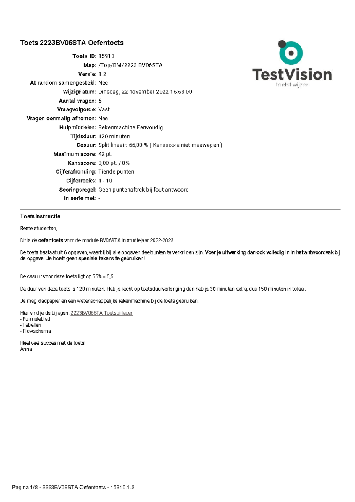 2223 BV06STA Oefentoets Testvision antwoorden - Toets 2223BV06STA ...