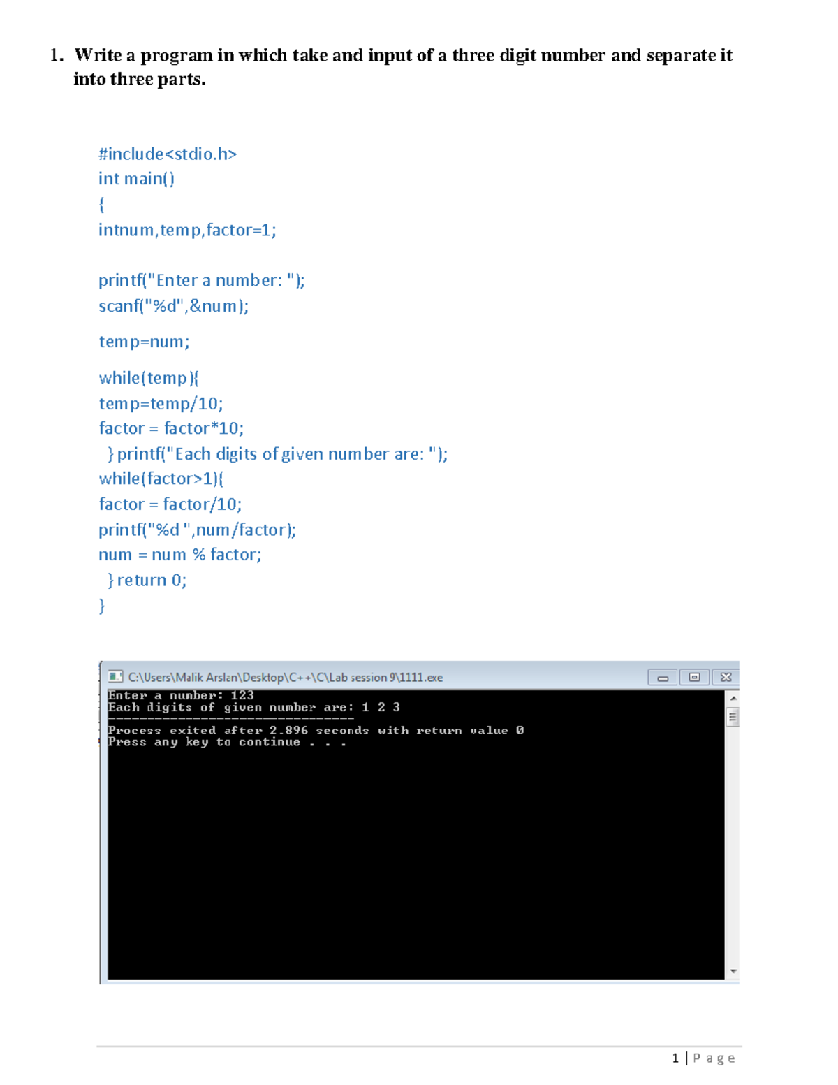 CF LAB programs - book - 1. Write a program in which take and input of ...