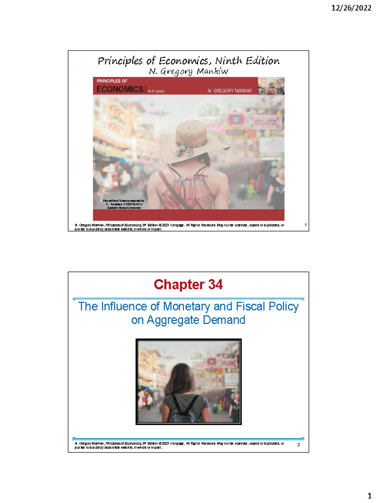 Chapter 34 The Influence of Monetary and Fiscal Policy on Aggregate ...
