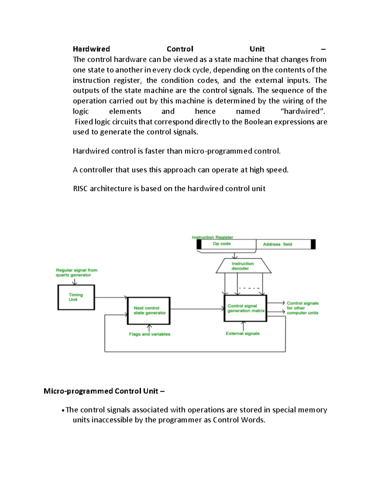 Hardwire control unit - Hardwired Control Unit – The control hardware ...