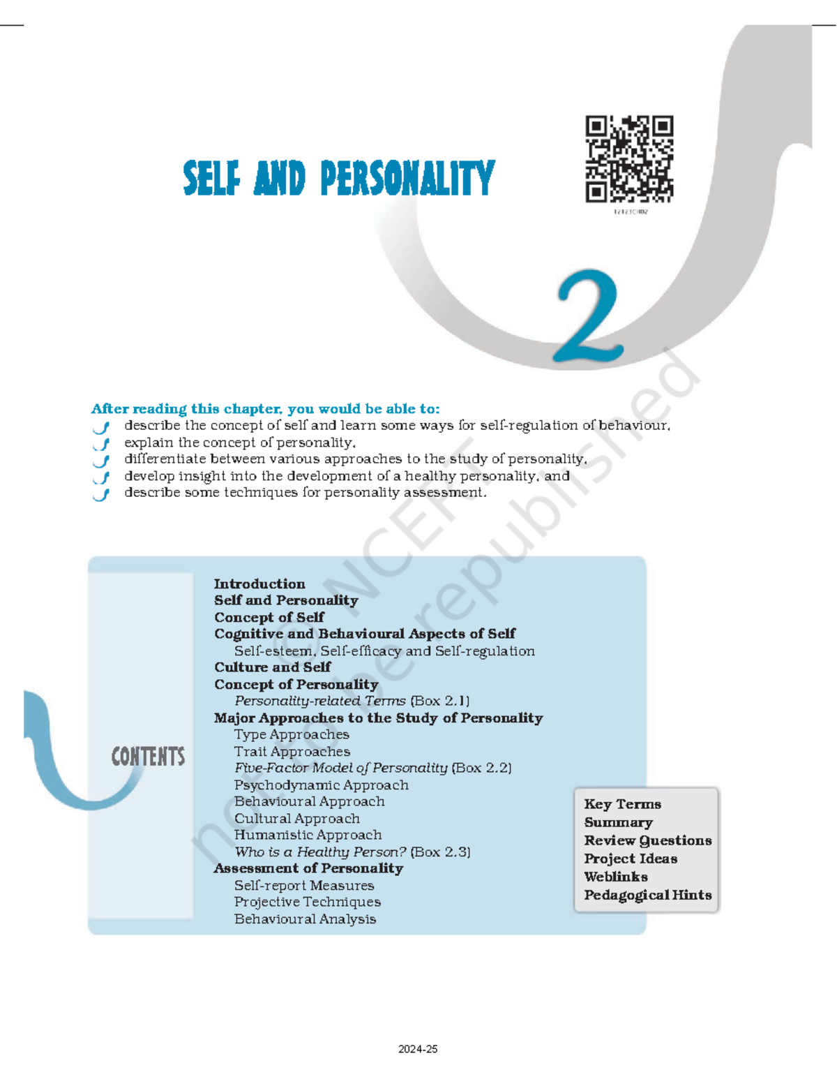 Lepy102 - Self and Personality ncert - Chapter 2 • Self and Personality ...