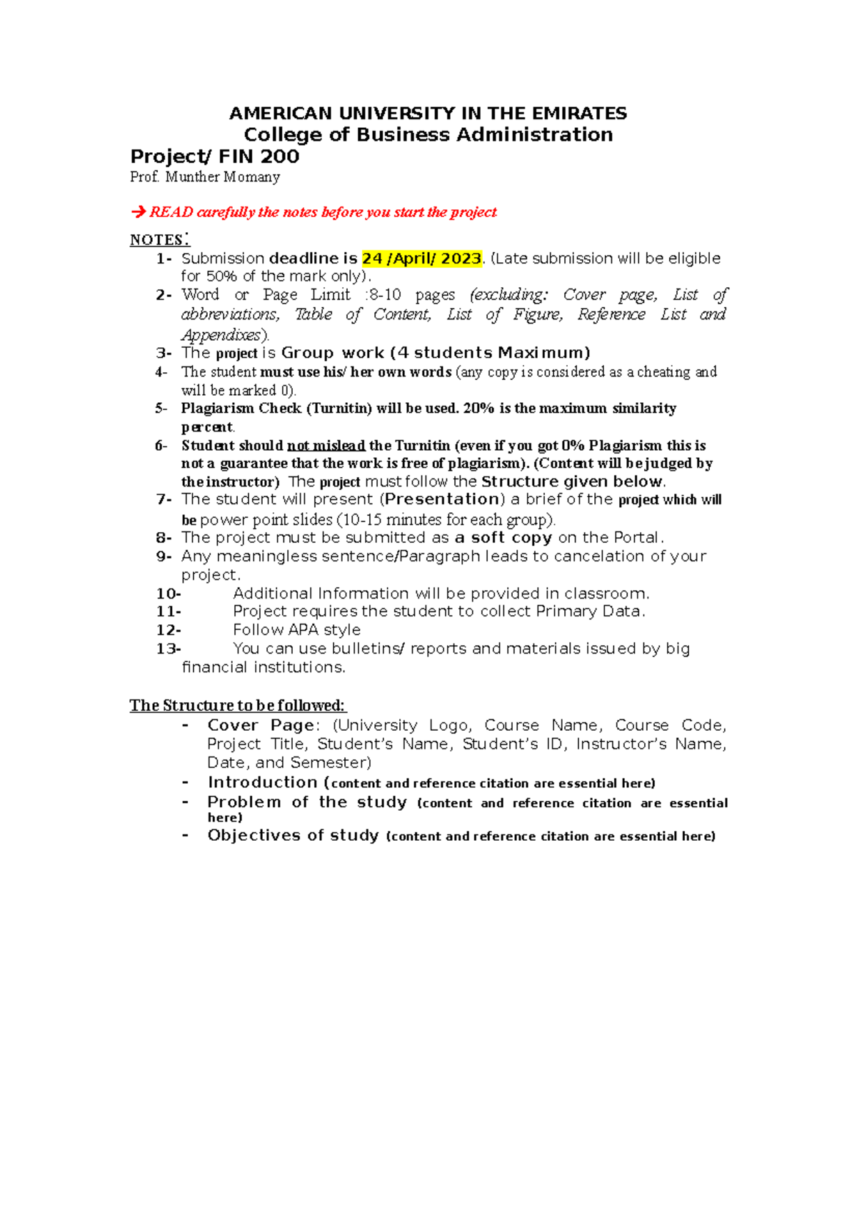 Assignment Attachment 2174B7DE - AMERICAN UNIVERSITY IN THE EMIRATES ...