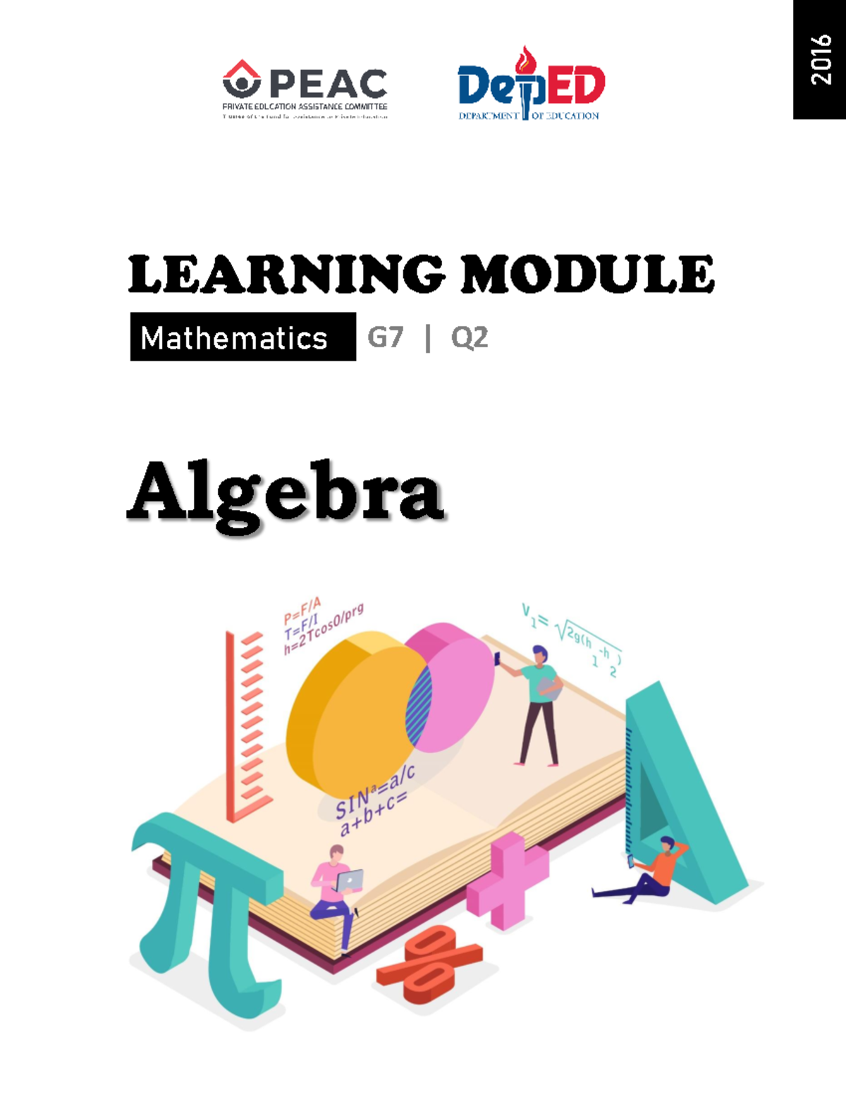 2016 Mathg 7Q2 - Teacher's Guide. - Algebra Mathematics G7 | Q LEARNING ...