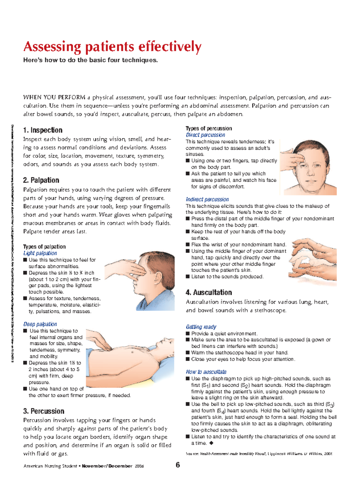 Assessment Techniques - Downloaded from journals.lww/nursing by - Studocu