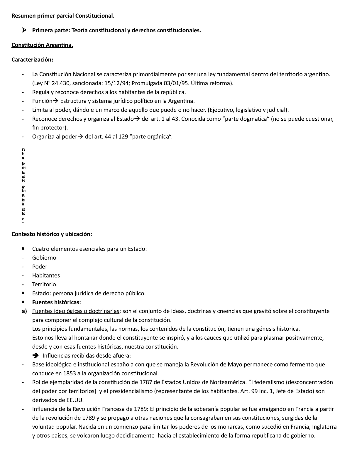 Resumen Primer Parcial Constitucional - Primera Parte: Teoría ...