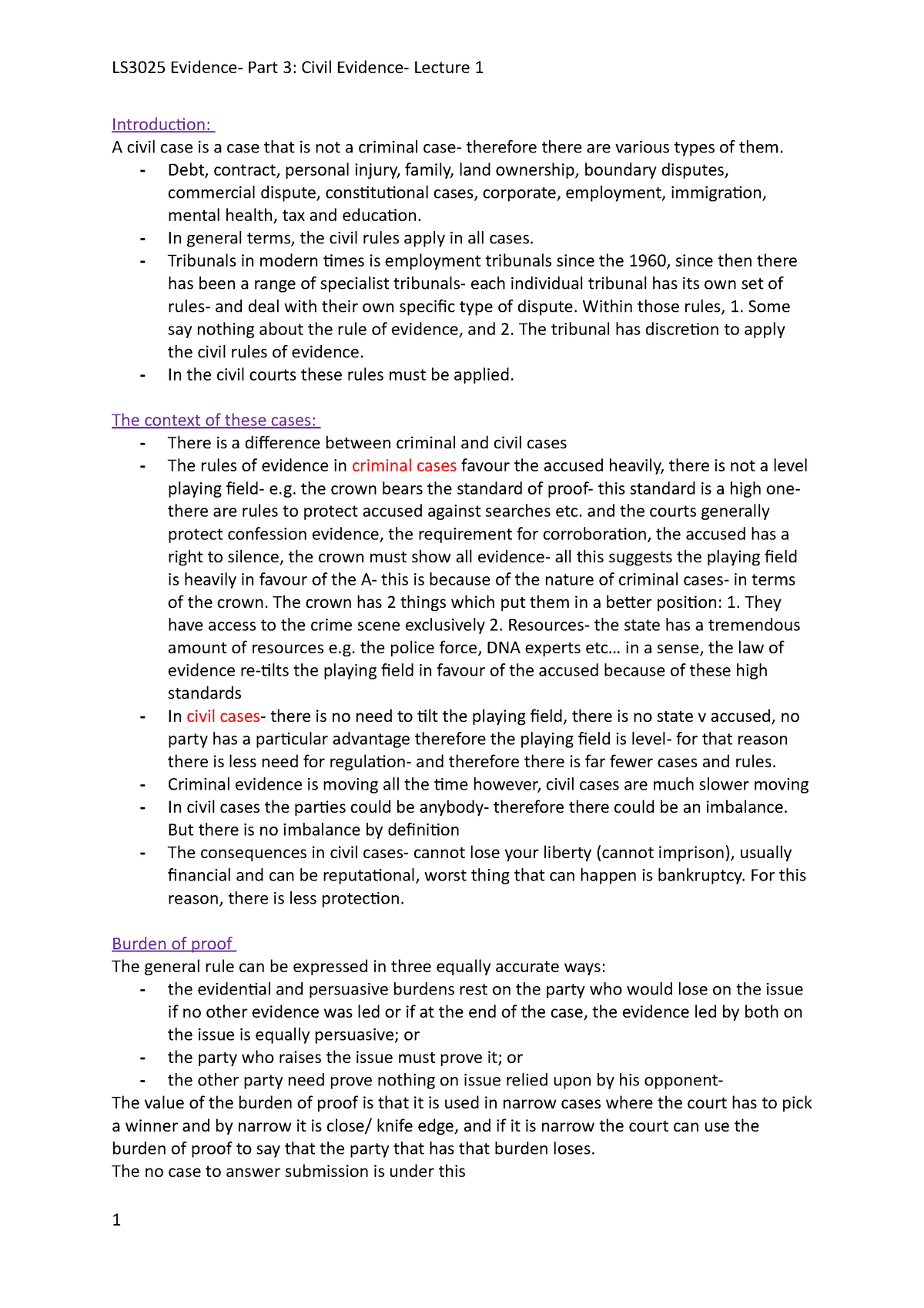 civil-evidence-lecture-1-introduction-a-civil-case-is-a-case-that-is