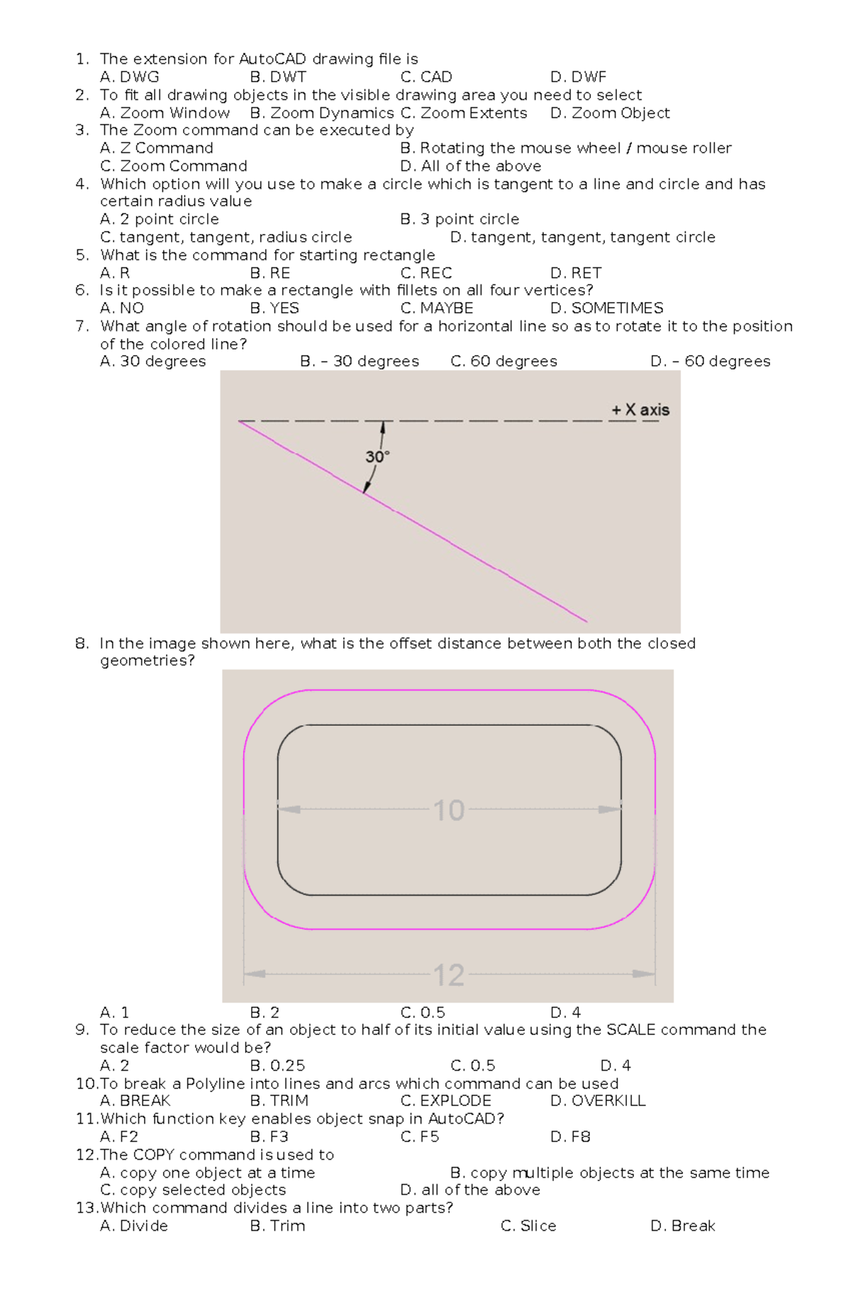 Au Tocadchallenge - Quiz material - The extension for AutoCAD drawing ...