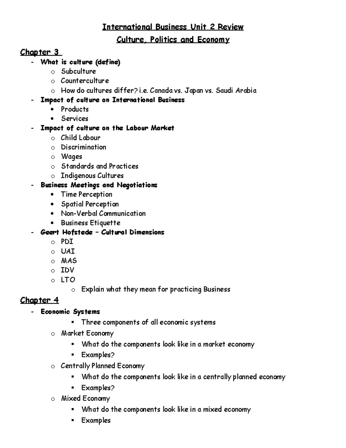 Unit 2 - Review Topics - Comprehensive Notes From Mr. Zapfe ...