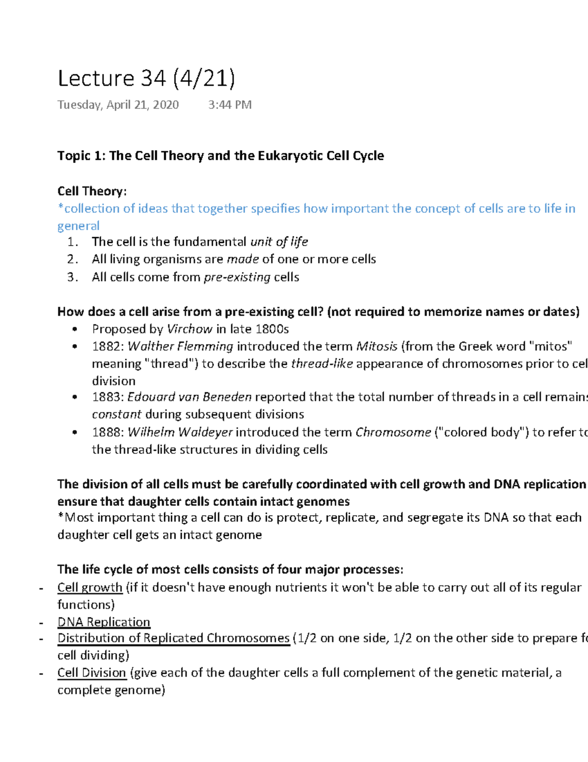 lecture-34-4-21-topic-1-the-cell-theory-and-the-eukaryotic-cell