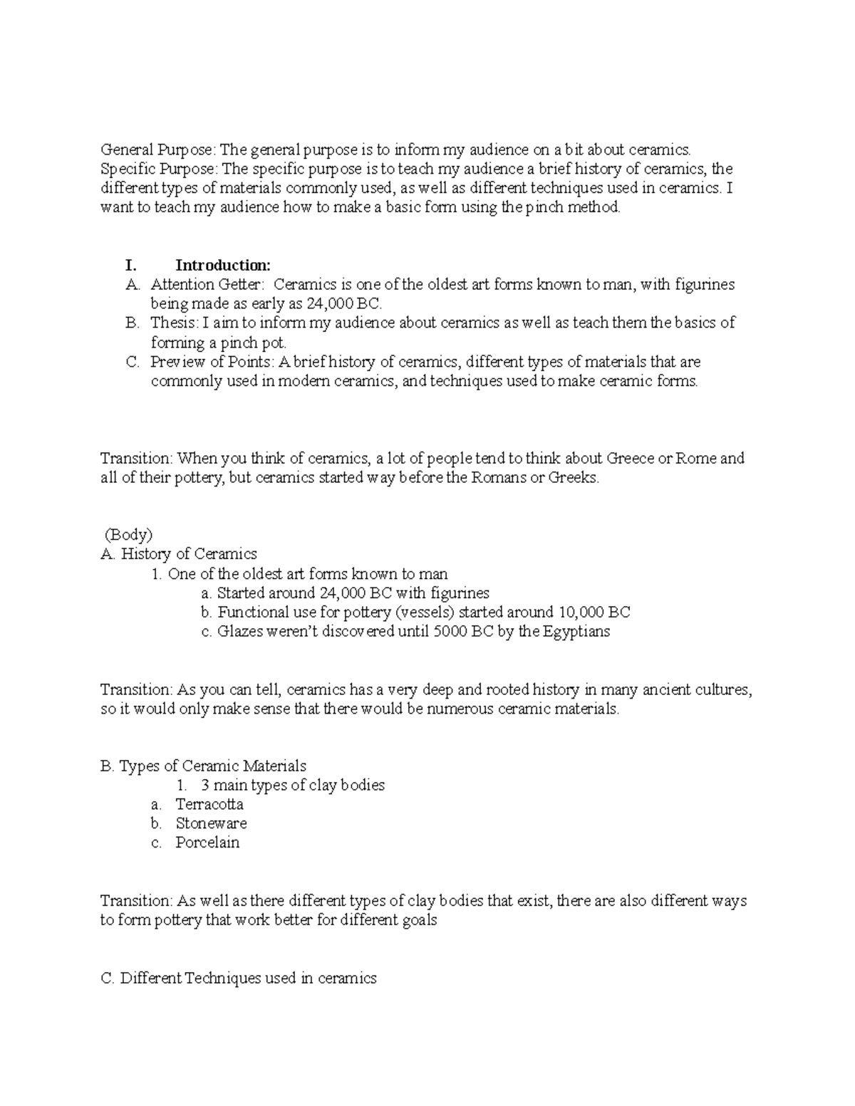 Demonstration Speech- Ceramics - General Purpose: The general purpose ...