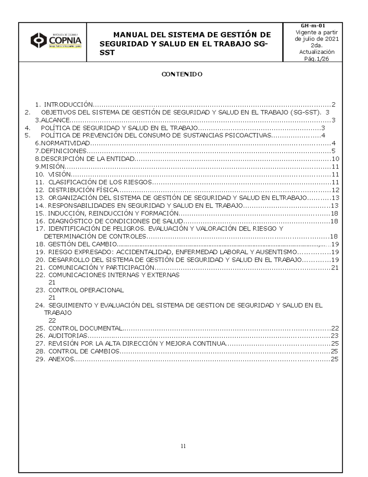 Manual SG-SST - Del Tema Con Eso - MANUAL DEL SISTEMA DE GESTIÓN DE ...