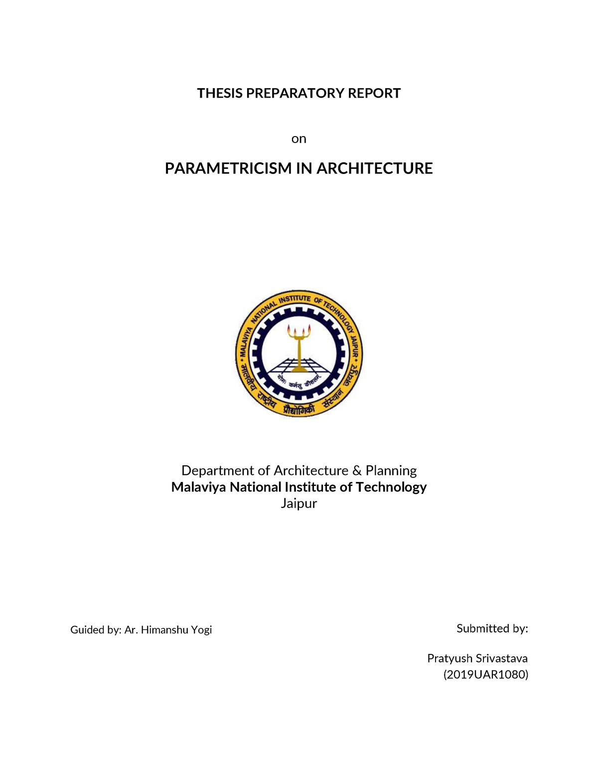 thesis on parametric architecture