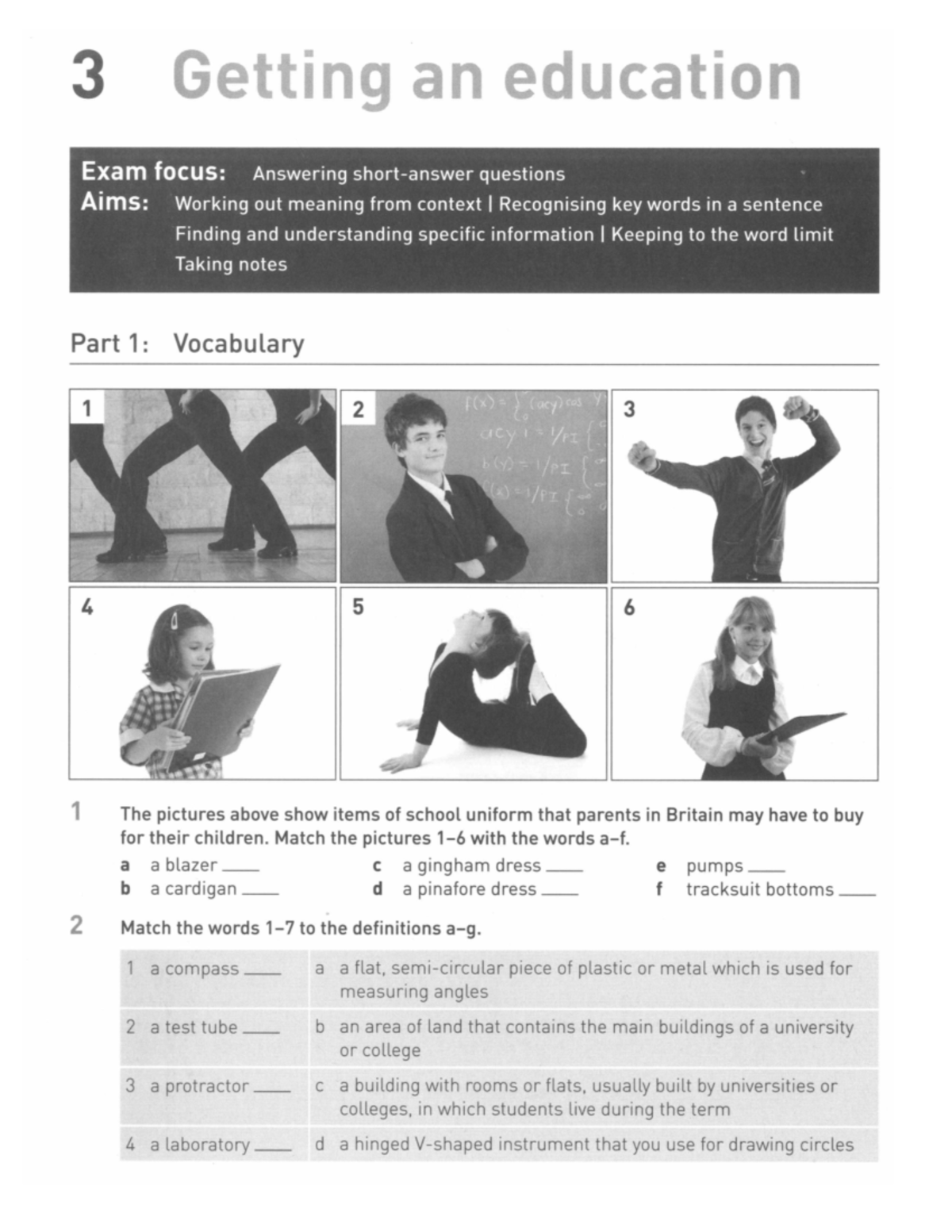 Unit 3 Getting An Education Extra Practice 1 Answer The Questions 