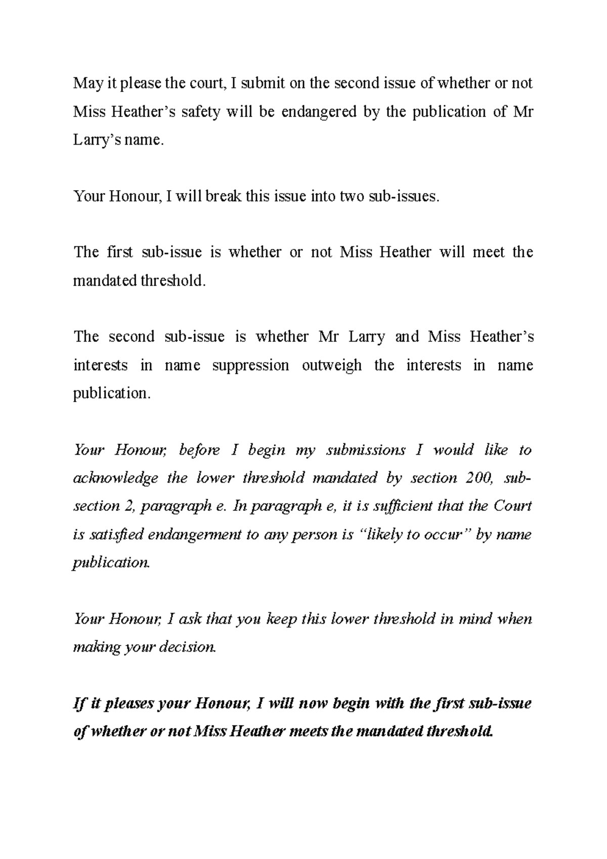 Oral submission script - May it please the court, I submit on the ...