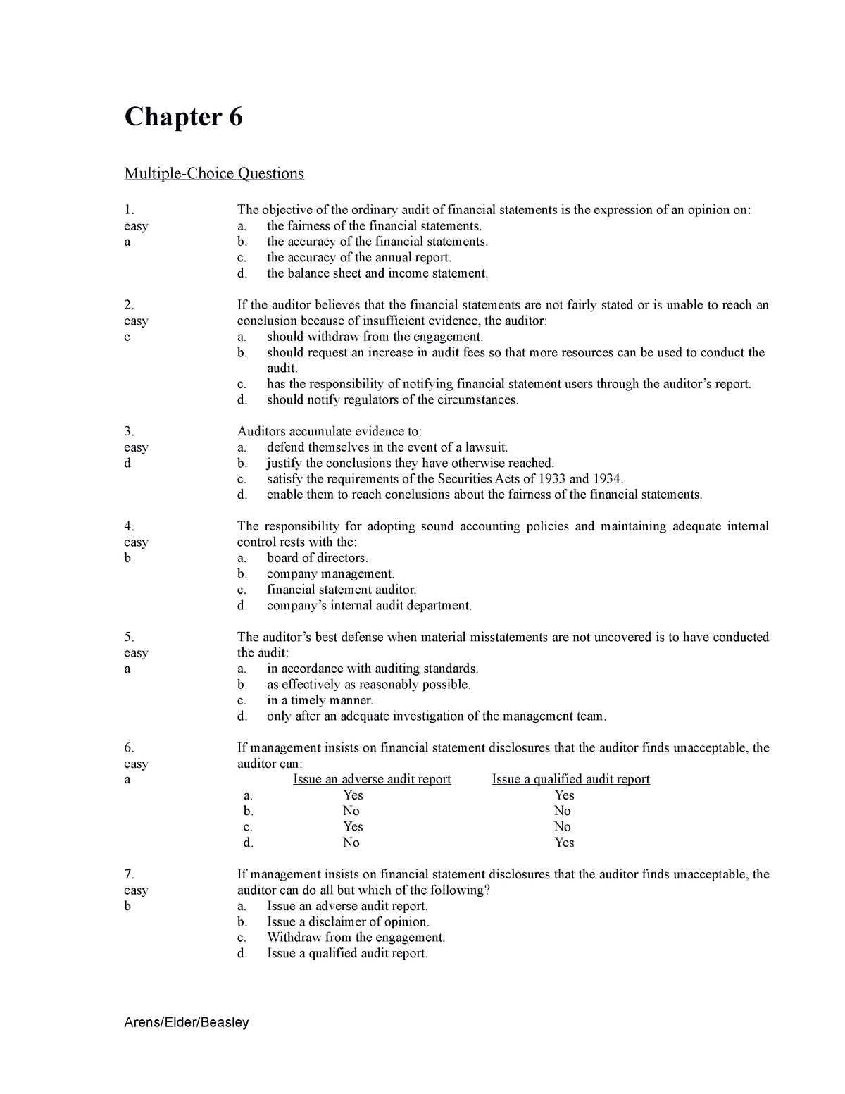 Chapter-06 - NONE - Chapter 6 Multiple-Choice Questions The Objective ...