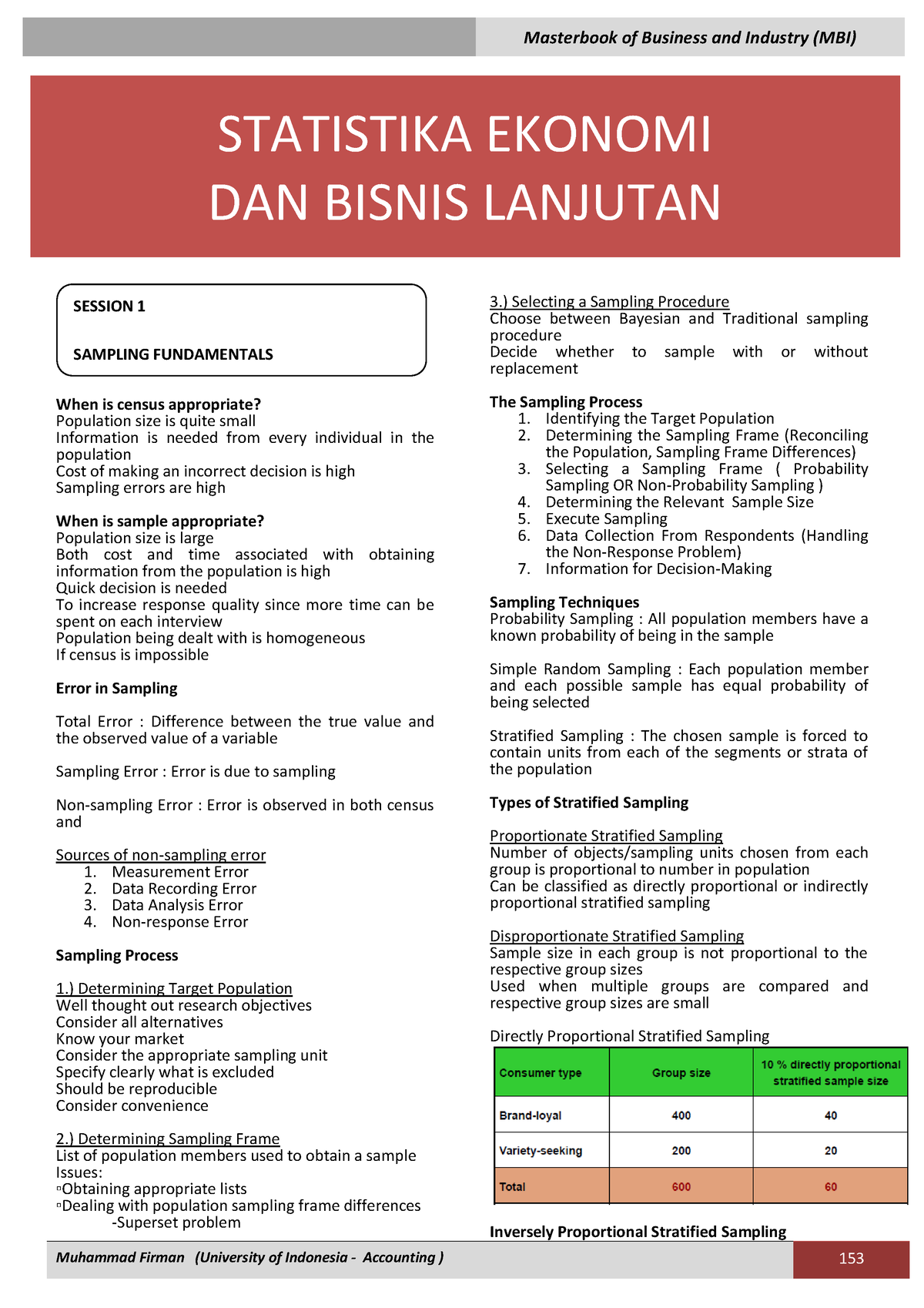 Statistika Ekonomi Dan Bisnis Lanjutan - When Is Census Appropriate ...