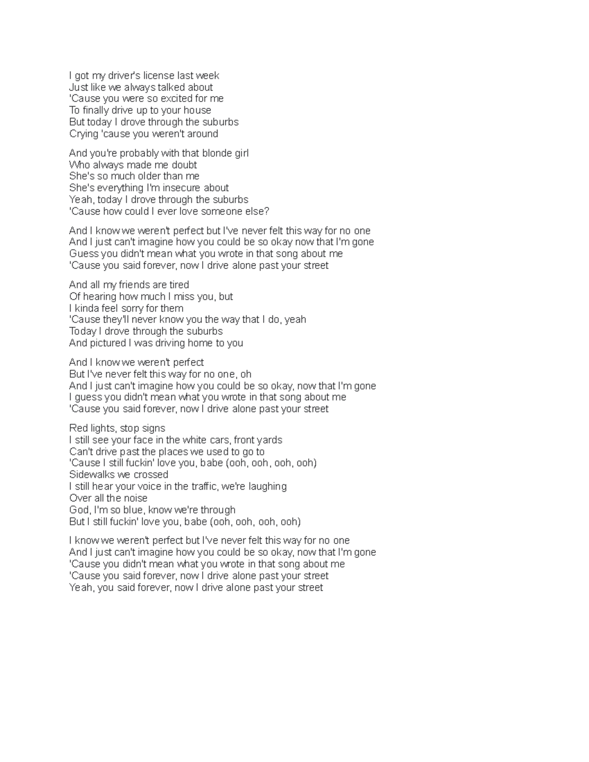 Chapter 8 Coooool I Got My Driver S License Last Week Just Like We Always Talked About Cause Studocu