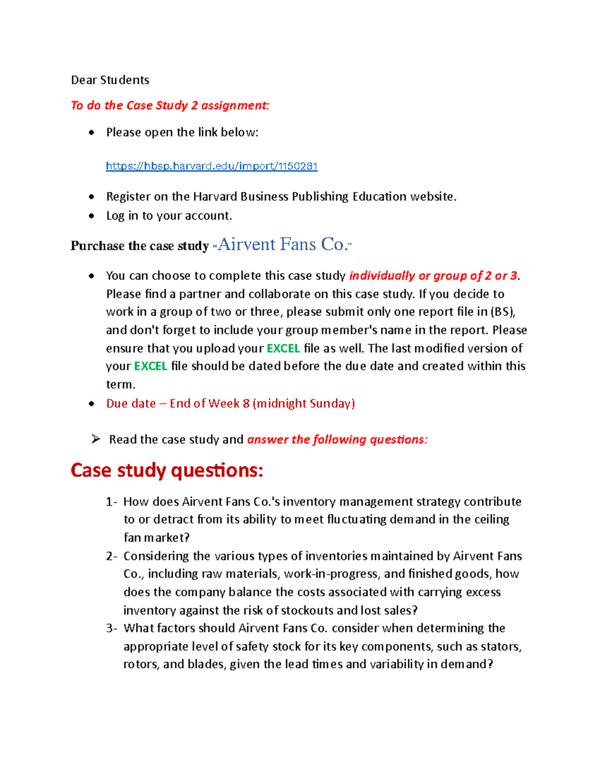 assignment 2 case study