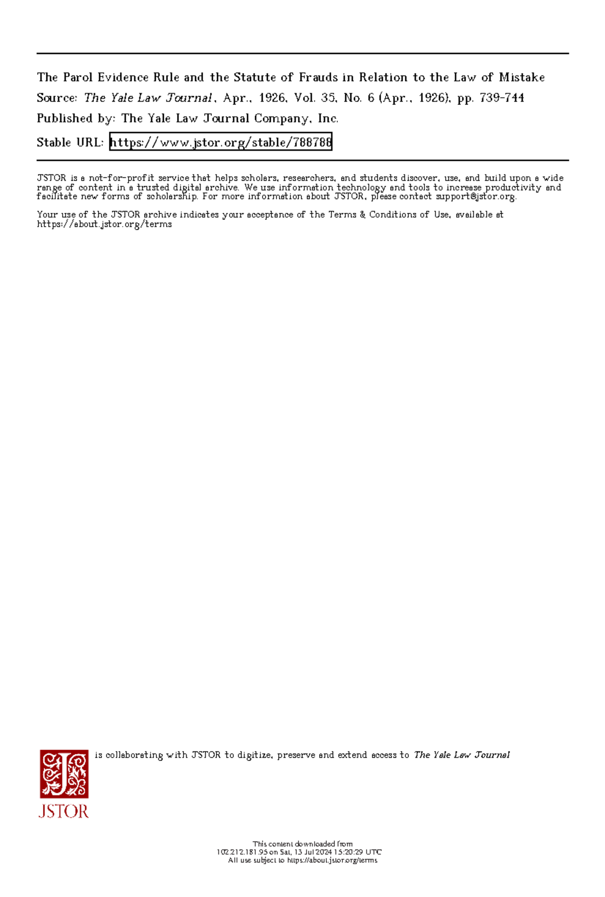 Understanding the term Parol evidence rule - The Parol Evidence Rule ...