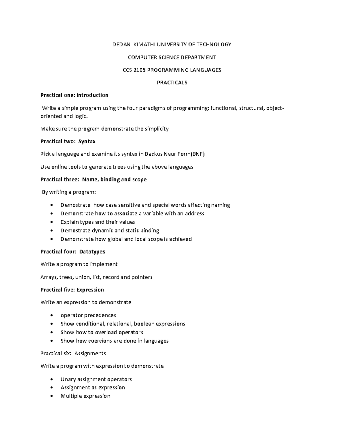DOC-20230523-WA0002 - Programming Languages Practical - DEDAN KIMATHI ...