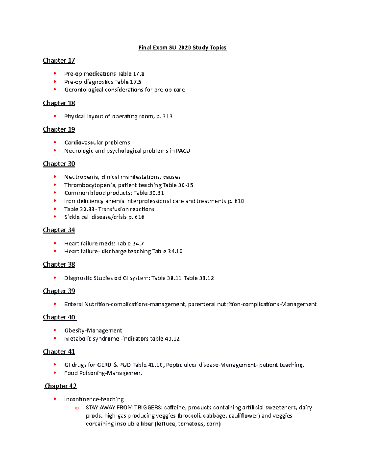 MS2 Final EXAM Study Guide - Final Exam SU 2020 Study Topics Chapter 17 ...