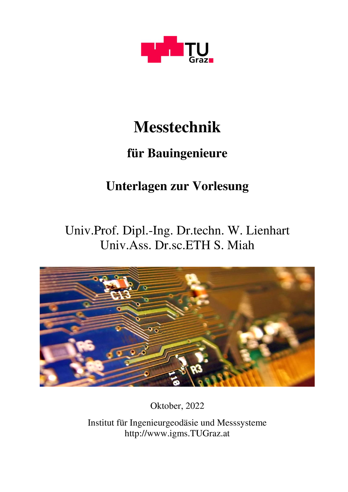 Skriptum Messtechnik - Messtechnik Für Bauingenieure Unterlagen Zur ...