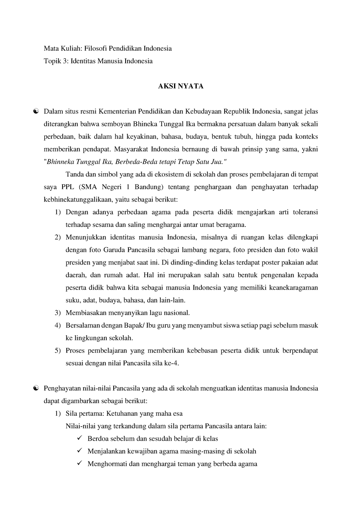 Aksi Nyata Topik 3 Filososfi Pendidikan Indonesia - Mata Kuliah ...