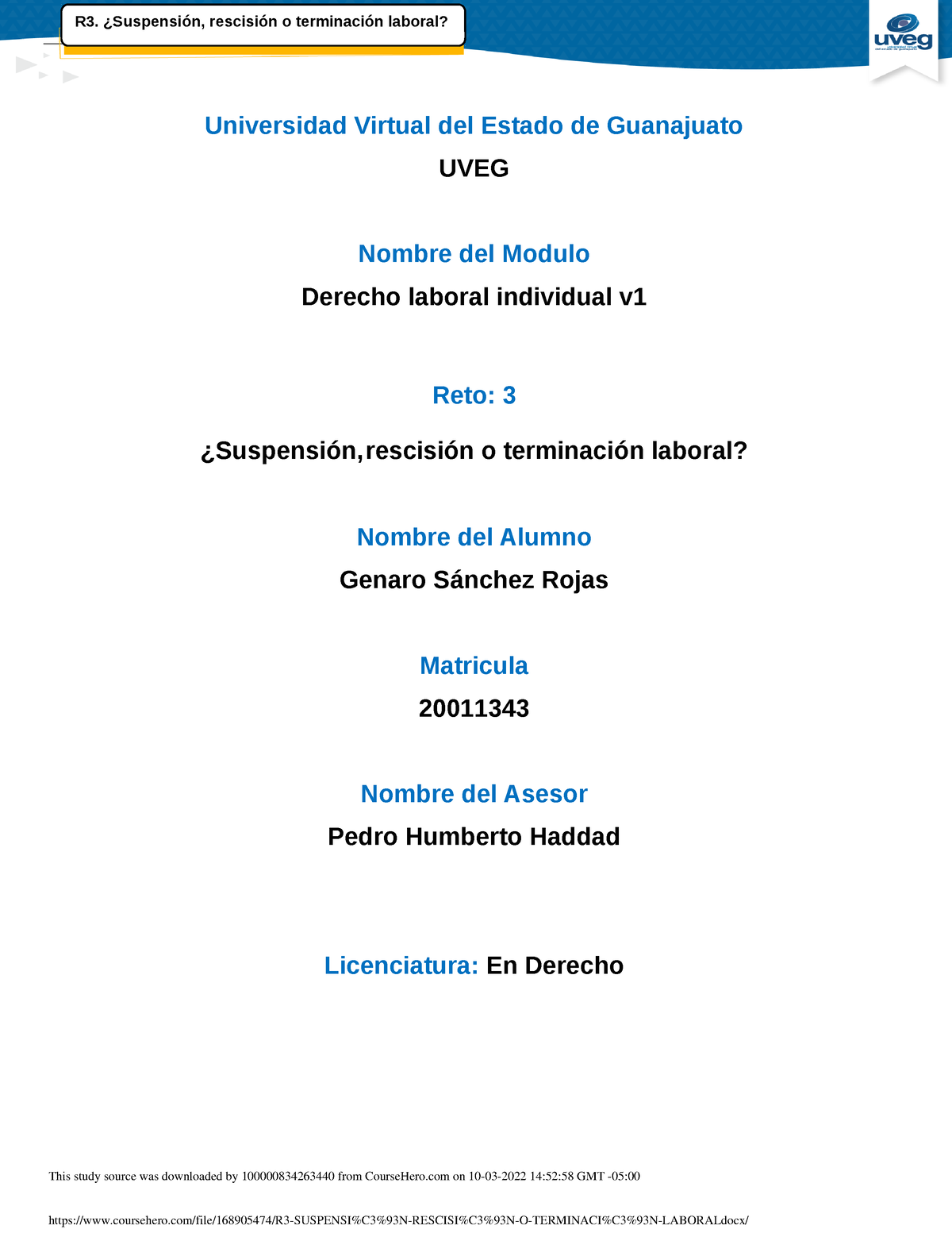 R3 Suspensi N Rescisi N O Terminaci N Laboral - Universidad Virtual Del ...